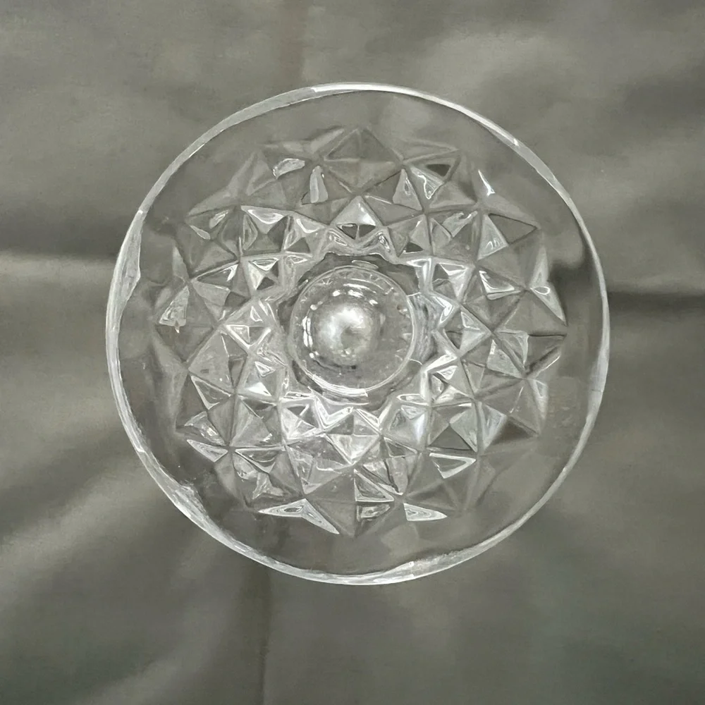 Princess House Lead Crystal Diamond Cut Trumpet Vase 8”